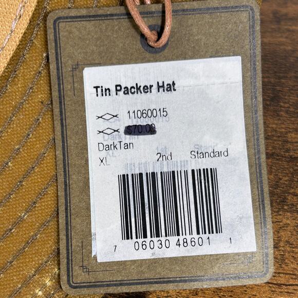 Filson Tin Packer Hat Dark Tan Size XL Made In USA NWT - Picture 8 of 9